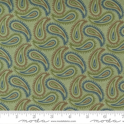 Moda - Fall Fantasy Flannels - Paisley Swirl, Fern