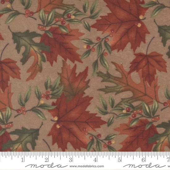 Moda - Fall Melody Flannel - Autumn Leaves, Tawny