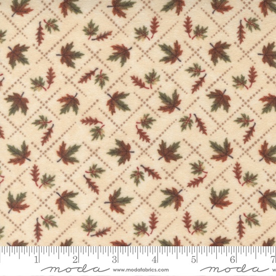 Moda - Fall Melody Flannel - Diamond Leaves, Cream