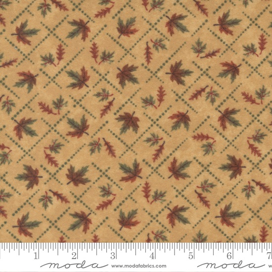 Moda - Fall Melody Flannel - Diamond Leaves, Golden