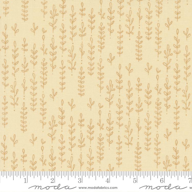 Moda - Forest Frolic - Leafy Stripe, Cream