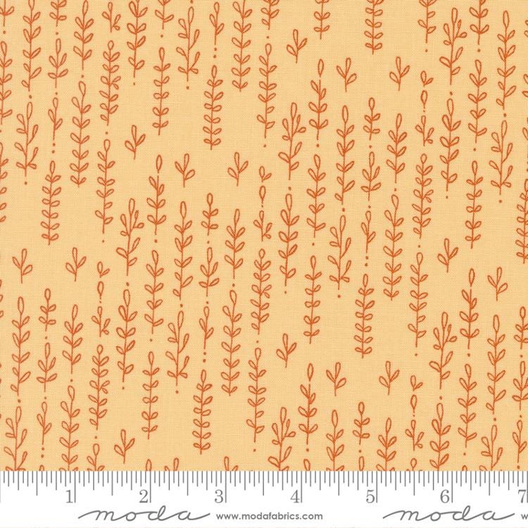 Moda - Forest Frolic - Leafy Stripes, Butterscotch