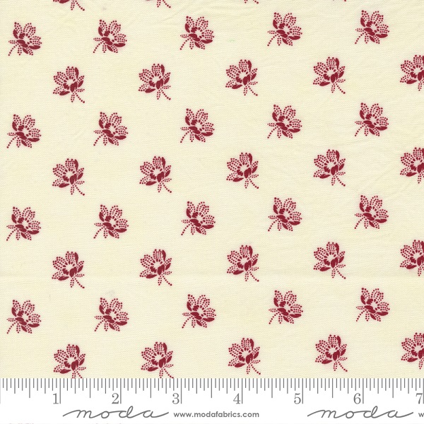 Moda - Garden Gatherings Shirtings - Rose Floral, Rose/Natural