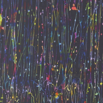 Moda - Gradients Gallery - Dripping Paint Stripes, Midnight Rain