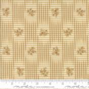 Moda - Grand Traverse Bay - Floral On Checkered, Flax