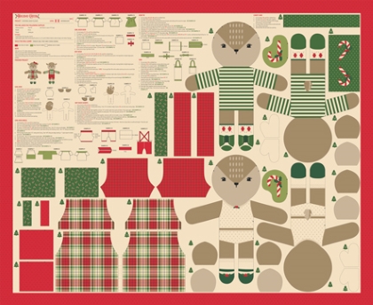 Moda - Holiday Cheer - 36' Reindeer Stuffies Panel