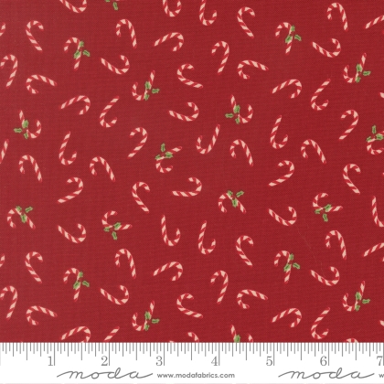 Moda - Holiday Cheer - Candy Cane, Cardinal