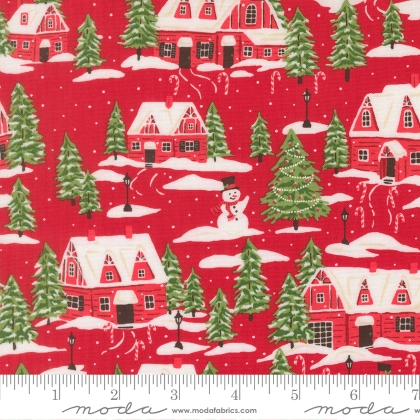 Moda - Holiday Cheer - Cardinals Village, Poinsettia