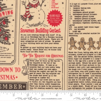 Moda - Holiday Cheer - North Pole News, Natural Midnight