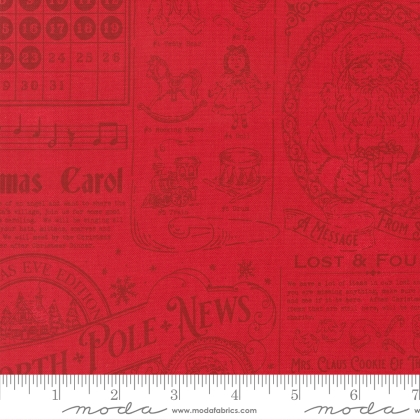 Moda - Holiday Cheer - North Pole News, Poinsettia