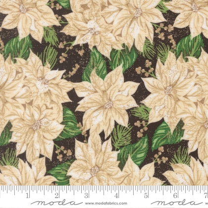 Moda - Holiday Cheer - Vintage Poinsettia, Midnight