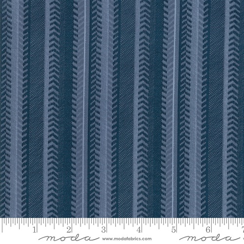 Moda - Lake Views - Patterned Stripe, Lake Blue