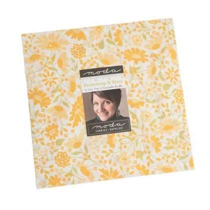 Moda - Layer Cake - Buttercup Slate - 42 - 10' Squares