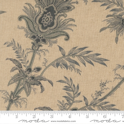 Moda - Linen Mochi - Breathtaking Blues - Plume Florals, Porcelain