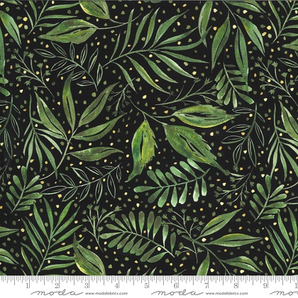 Moda - Moody Bloom - Jungle Leaves, Black