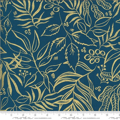 Moda - Moody Bloom - Metallic Jungle, Teal