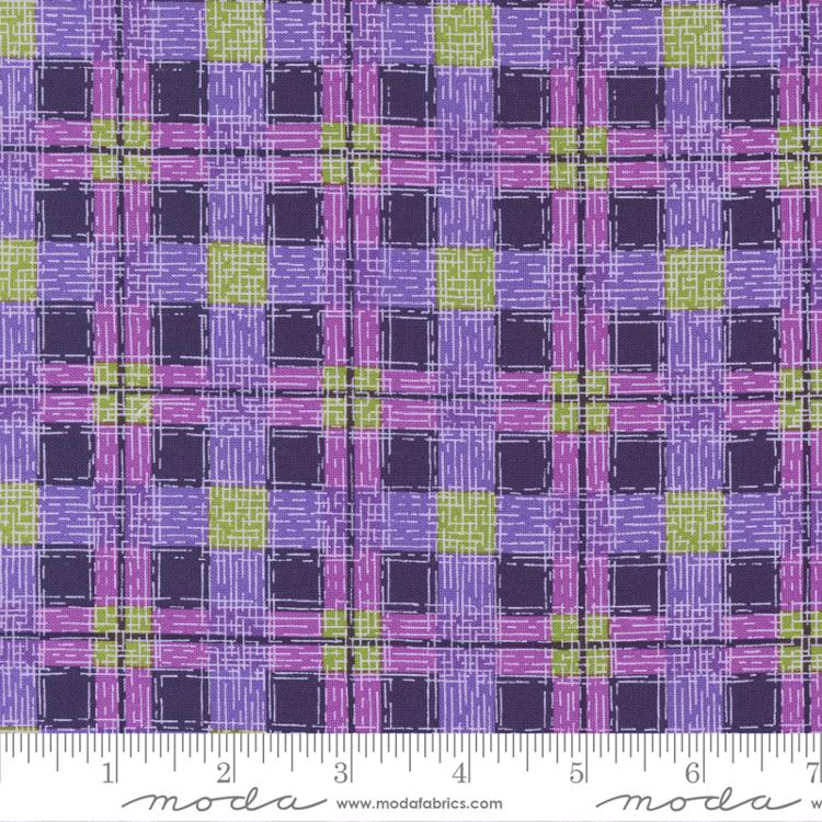 Moda - Pansy's Posies - Plaid, Amethyst