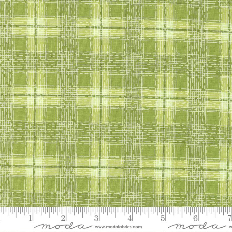 Moda - Pansy's Posies - Plaid, Fern