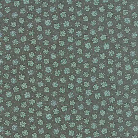 Moda - Prints Charming - Etched Flowers, Dark Teal