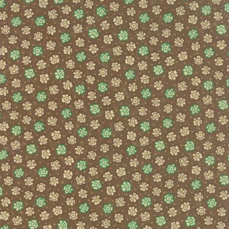 Moda - Prints Charming - Etched Flowers, Mocha