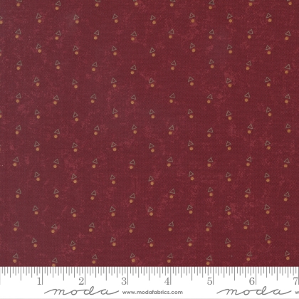 Moda - Quail Run - Triangle Dot Blenders, Brick