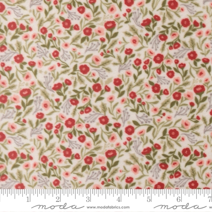 Moda - Quilting Cuddle - Christmas Eve - Christmas Posies, Snow