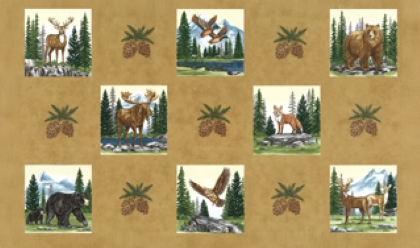 Moda - Quilting Cuddle - Northwoods Lodge - 24' Fawn Panel