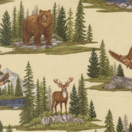 Moda - Quilting Cuddle - Northwoods Lodge - Wildlife, Natural