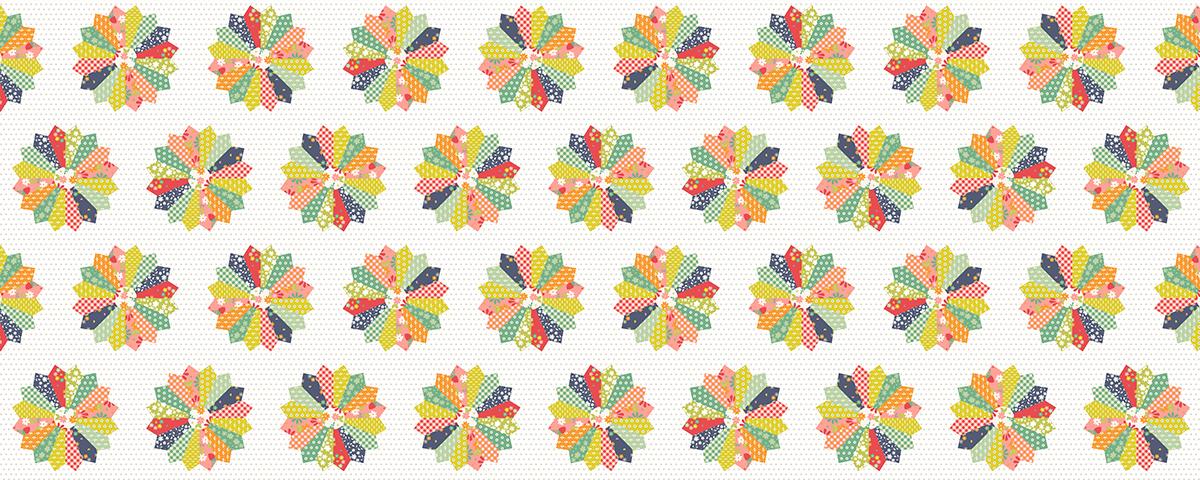 Moda - Raspberry Summer - 24 x 60' Dresden Cheater, Multi