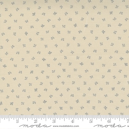 Moda - Regency Somerset Blues - Bridgewater Blender Leaf, White Gray