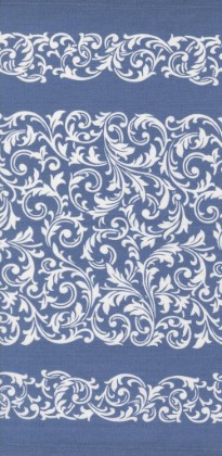 Moda - Rosie Toweling - 16' Hemmed Edge - Scrolls, Blue