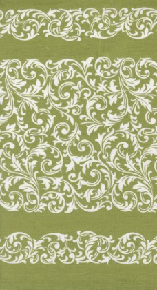 Moda - Rosie Toweling - 16' Hemmed Edge - Scrolls, Green