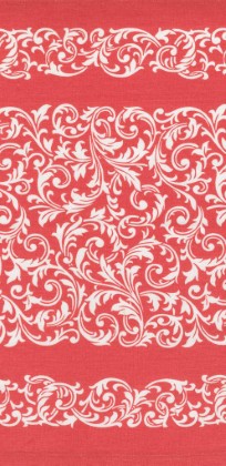 Moda - Rosie Toweling - 16' Hemmed Edge - Scrolls, Red