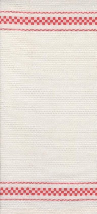 Moda - Rosie Toweling - 16' Hemmed Edge - Waffle Check, Cream/Red