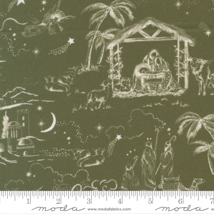 Moda - Silent Night - Guided By A Star Toile, Holly