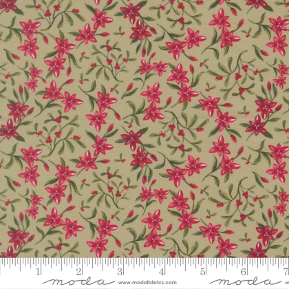 Moda - Silent Night - Star Of Bethlehem Floral, Sage