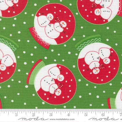 Moda - Snow Time - Snow Globe, Evergreen