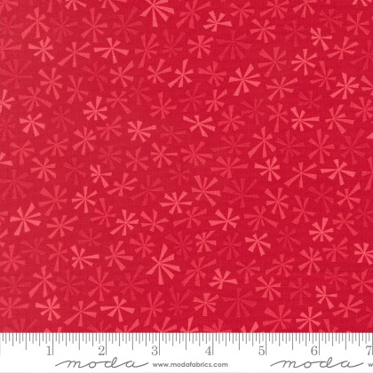 Moda - Snow Time - Tinsel, Poinsettia Red