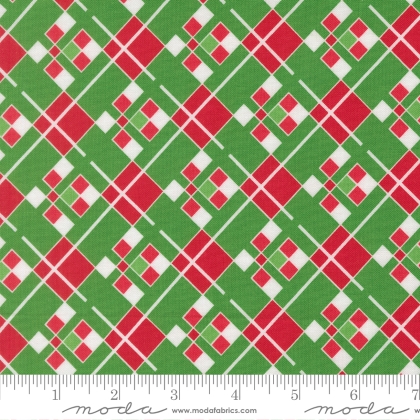 Moda - Snow Time - Vintage Plaid, Evergreen