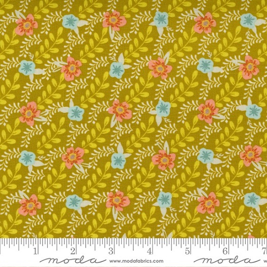 Moda - Songbook - Trellis Climb Floral Stripe, Dijon