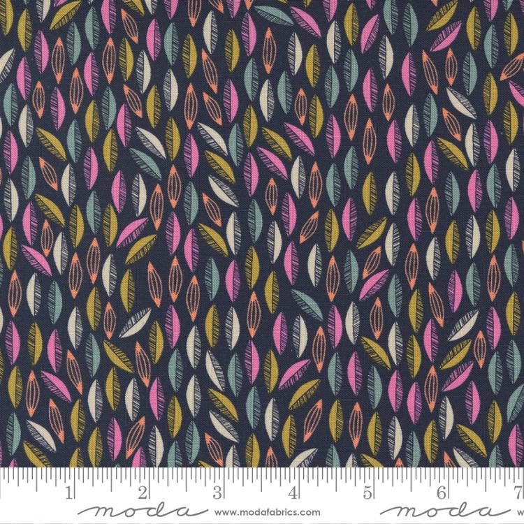 Moda - Songbook...A New Page - Leaf Cascade, Navy