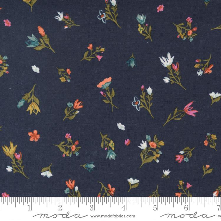 Moda - Songbook...A New Page - Small Floral, Navy