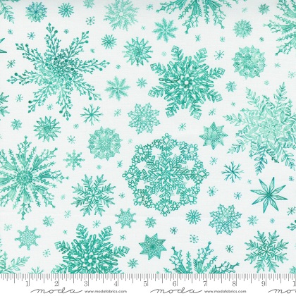 Moda - Starflower Christmas - Flurry Watercolor, White