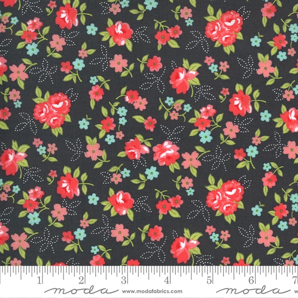 Moda - Sunday Stroll - Little Floral, Grey