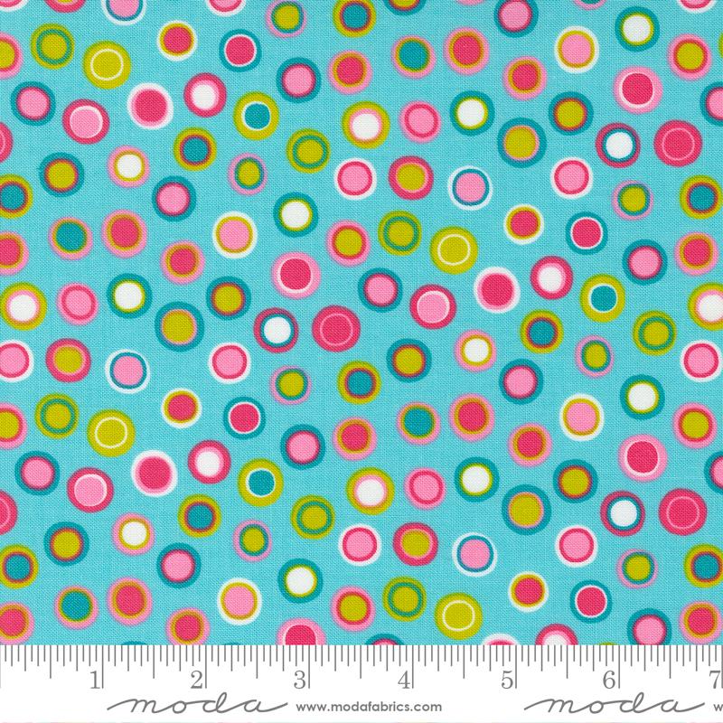 Moda - Sweet And Plenty - Inner Dots, Blue Razz