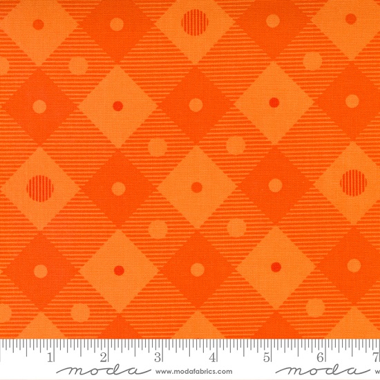 Moda - Too Cute To Spook - Bias Plaid, Orange