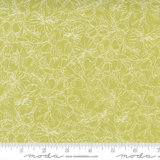 Moda - Tulip Tango - Butterfly Sketch, Chartruese