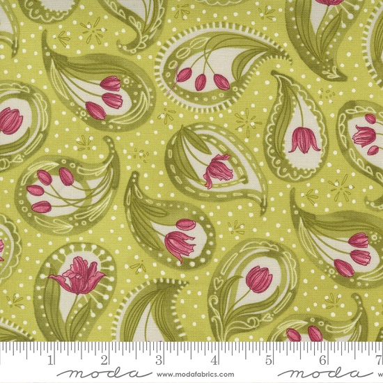 Moda - Tulip Tango - Tulip Paisley, Chartreuse