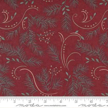 Moda - Warm Winter Wishes - Love And Hope, Deep Red