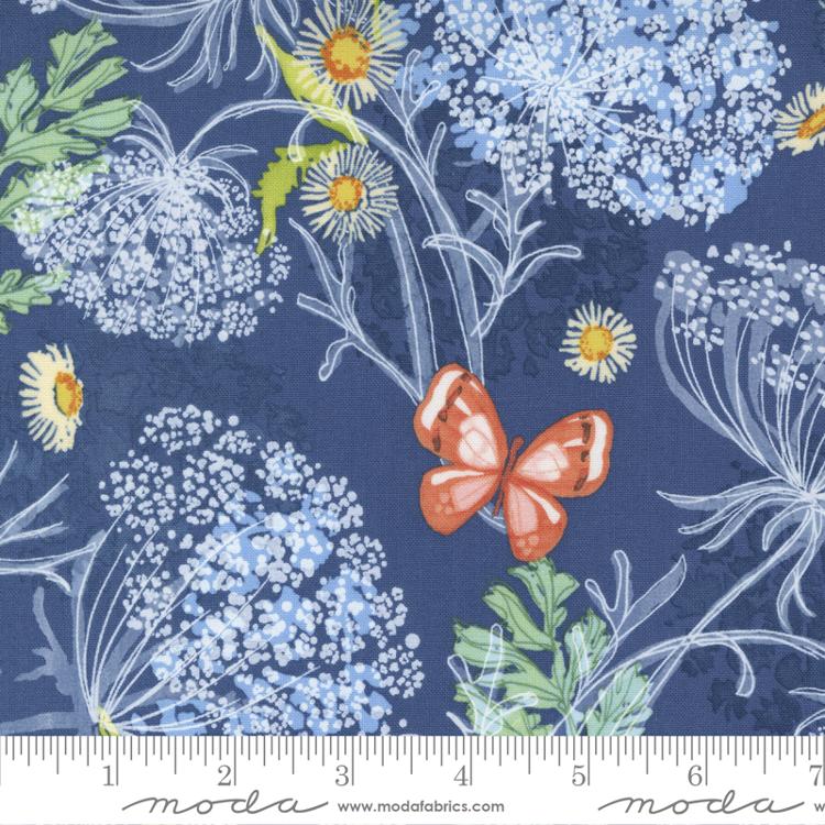 Moda - Wild Blossoms - Queen Annes Lace, Navy